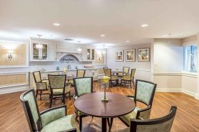 Cozy dining room with cafe sensation for seniors