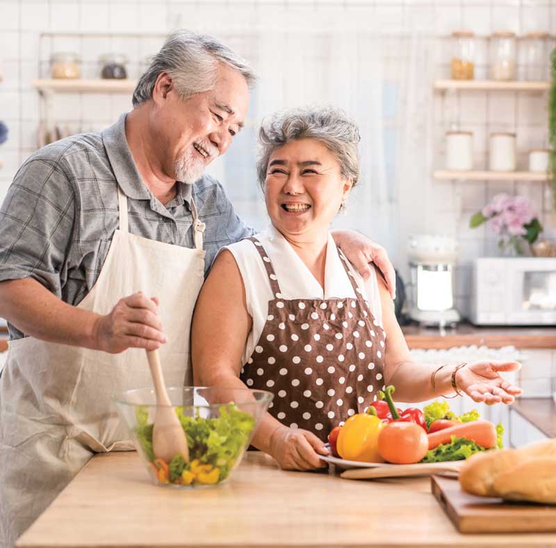 Rittenhouse Village At Northside Couple Cooking