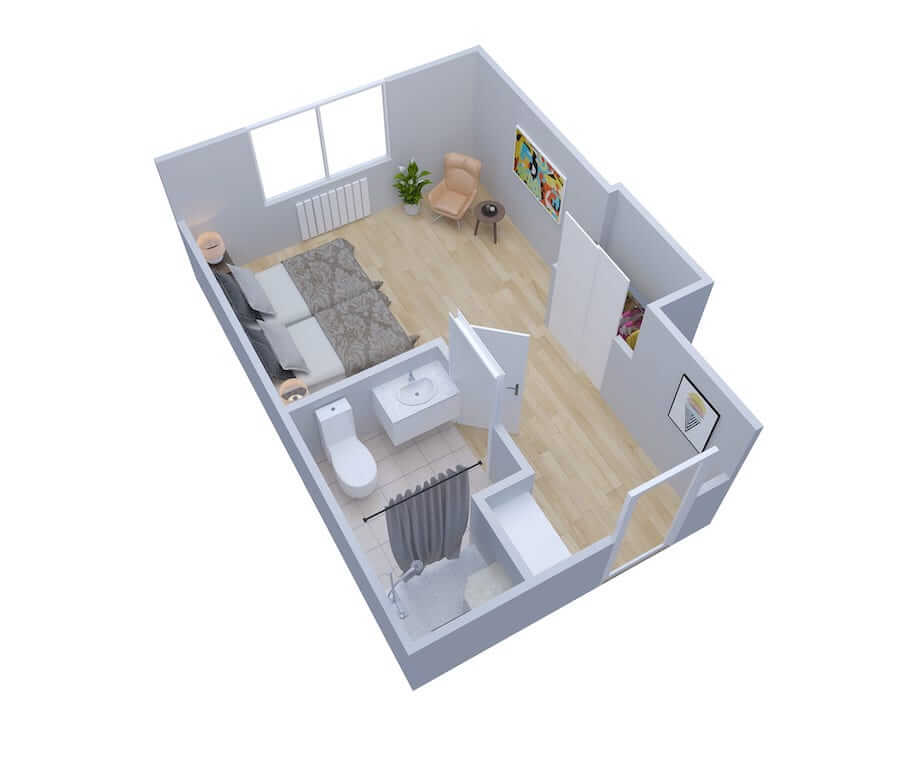 1 Regal suite 3D FP - floor plan