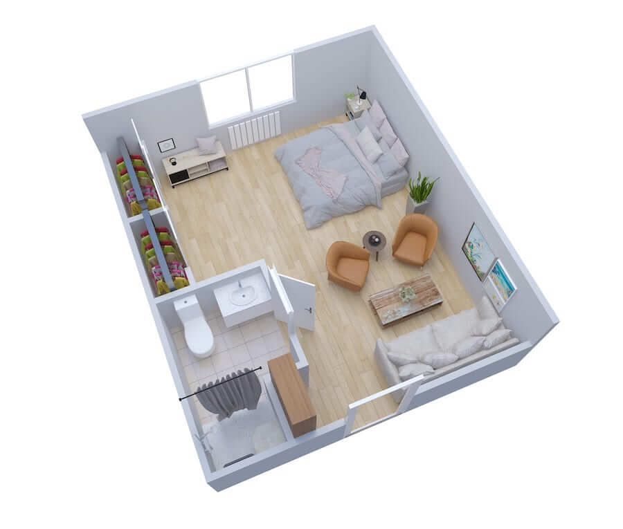 2 Estate suite 3D FP - floor plan