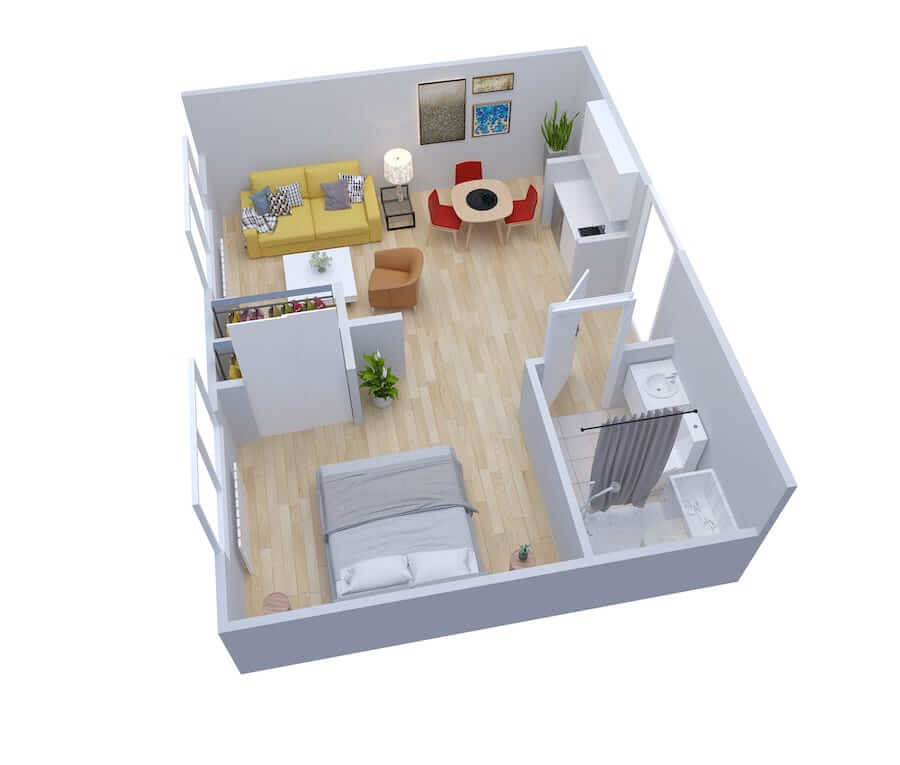 3 Manor suite 3D FP - floor plan