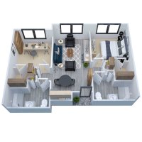 RVMC ESTATE Two Bedroom Michigan City - floor plan